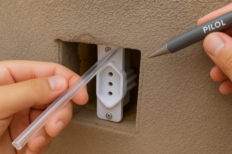 truque usando caneta para nivelar suporte em caixinha de luz funda